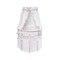 Badger Basket Co. White Elegance Round Baby Bassinet With White Waffle and Pink Bedding